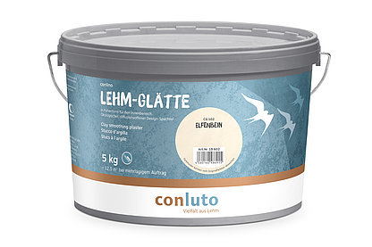 conluto Lehm-Glätte im 5kg Eimer - Farbton Elfenbein