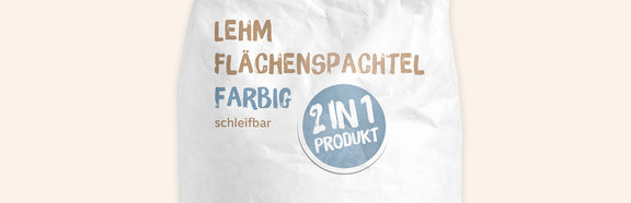 Lehm Flächenspachtel farbig Lehmweiß